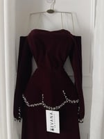 فستان عودي مخمل جوخ