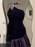 فستان مخمل موف على تفته