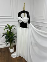 فستان ابيض ناعم