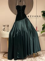 فستان زيتي شتوي طويل