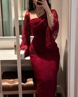 فستان العيد عودي بدانتيل راقي