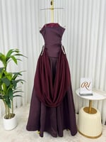 فستان عنابي خياال