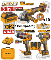 مجموعة اداوات كهربائية انجكو، 3 قطعة لاسلكية، Cosl...