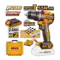 هذا طقم مثقاب لاسلكي 55نيوتن من Ingco CIDLI20558.