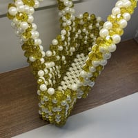 شنطة لؤلؤ وخرز أخضر حجم متوسط