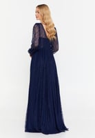 فستان سهرة أكتاف طويلة