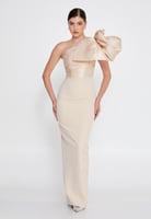 فستان سهرة ماكسي بكتف واحد