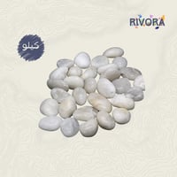 أحجار حوض السمك - أبيض لامع طبيعي