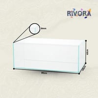 حوض سمك زجاجي 80 سم