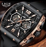 LIGE-ساعة يد كوارتز مقاومة للماء للرجال ، ساعة سيل...