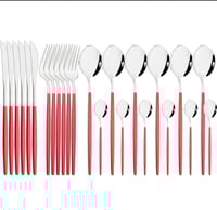 16 قطعة/المجموعة الذهب أواني الطعام مجموعة مرآة ال...