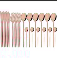 16 قطعة/المجموعة الذهب أواني الطعام مجموعة مرآة ال...