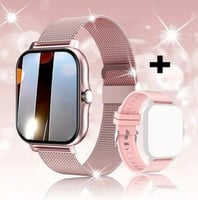 ساعة ذكية مع 3 أحزمة للرجال والنساء ، ساعة ذكية ري...