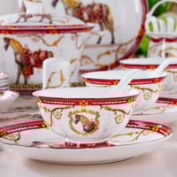 طقم أدوات مائدة من السيراميك هيرماشي الفاخر الخفيف...