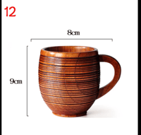 خشبيه كبيره البطن أكواب اليدويه الطبيعيه خشب الصنو...