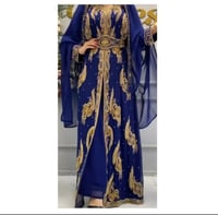 زفاف أزرق قفطان فرشة فستان عباية دبي المغرب فستان...