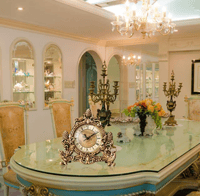 النمط الأوروبي ريترو ساعة مكتب والجدول التناظريه