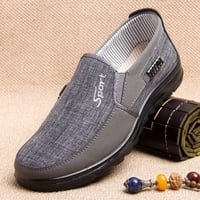 قماش أحذية الرجال الكلاسيكية المتسكعون الرجال أحذي...