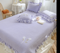 أنيقه الزهور الصناعيه مبطن غسلها القطن الدانتيل