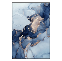 مجرده الذهب الأزرق الرخام الفاخر الزخرفيه