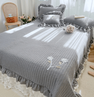 أنيقه الزهور الصناعيه مبطن غسلها القطن الدانتيل