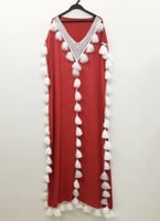 فستان قفطان مغربي مسلم من الشرق الأوسط ، رداء نسائ...