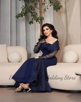 فستان نسائي بأكمام طويلة مكشوف الأكتاف ، فستان حفل...