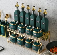 مجموعة برطمانات التوابل الفاخرة زجاجة زيت الهزازات...