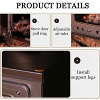 موقد قابل للطي يعمل بحرق الأخشاب للتخييم ، موقد حط...