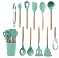 12 قطعة سيليكون أواني المطبخ مجموعة غير سامة الطبخ...