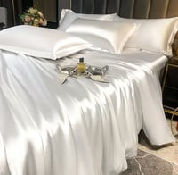 طقم مفارش أسِرة حريرية نوردية بغطاء لحاف ، ملاءة س...