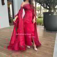 فساتين سهرة حمراء عتيقة من Eightree بدون حمالات بش...