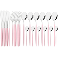 16 قطعة/المجموعة الذهب أواني الطعام مجموعة مرآة ال...