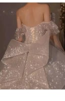 الدانتيل فستان الزفاف حمالة مع القوس ، الزفاف لامع...