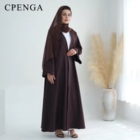 فستان اسلامي نسائي متواضع للنساء رداء باكمام طويله...