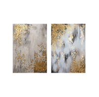 لوحه قماش ذهبيه مجرده فن الجدران الفاخر