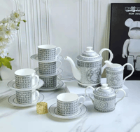 أكواب قهوة وصحون صينية عظمية ، أدوات مائدة رائعة ،...