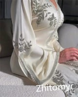 فستان سهرة من الساتان برقبة على شكل V ، فستان بطول...