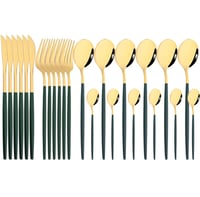 16 قطعة/المجموعة الذهب أواني الطعام مجموعة مرآة ال...