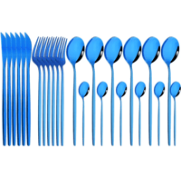 16 قطعة/المجموعة الذهب أواني الطعام مجموعة مرآة ال...