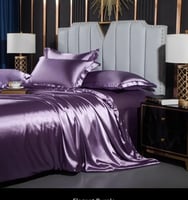 طقم مفارش أسِرة حريرية نوردية بغطاء لحاف ، ملاءة س...