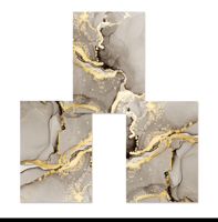 الشمال الرخام البيچ الذهب مجرده جدار الفن الملصقات