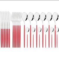 16 قطعة/المجموعة الذهب أواني الطعام مجموعة مرآة ال...