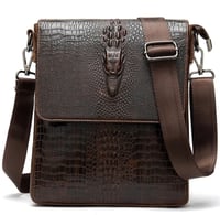 , حقيبة كروس من جلد البقر الطبيعي