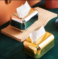 صناديق مناديل ذهبية لتخزين المناديل ، حامل مناديل...