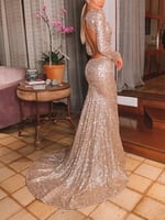 فساتين حفلات موسيقية نسائية مثيرة عارية الذراعين ب...