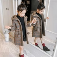 الخريف الشتاء الفتيات شعر معطف موضة تصميم معطف طوي...