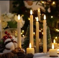 وميض وميض اللهب LED تفتق الشموع ، الموقت عن بعد ،...