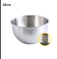 وعاء خلط البيض الدقيق من الفولاذ المقاوم للصدأ 304...