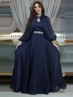 ستان فستان مسلم للنساء اتنين قطعه مجموعه الماس الج...